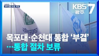[집중취재] 대학 통합 투표 목포대 통과·순천대 부결…통합 절차 보류 / KBS  2025.12.24.