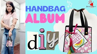 DIY - Handbag Album | Step by step easy tutorial | How to make a purse album | quick gift ideas