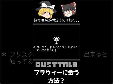 【超今更DustTale】うp主さえも長年知らなかった「フラウィーに会う方法」とは...？（今更過ぎる小ネタ）