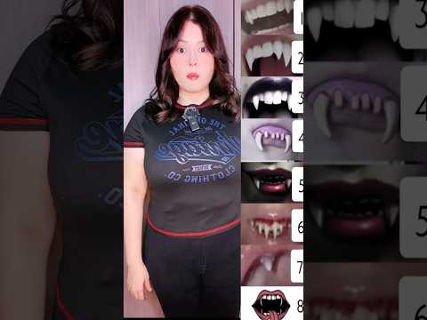 Cómo serían tus colmillos vampiro #shorts