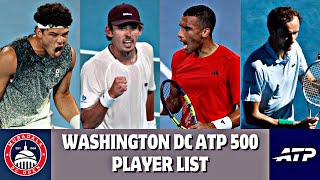 Shelton, Fritz, De Minaur & More! | Washington DC Open 2026 Entry List | ATP Tennis