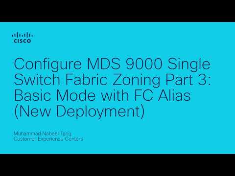 Configure MDS 9000 Single Switch Fabric Zoning Part 3: Basic mode with FC-Alias New/Greenfield Setup