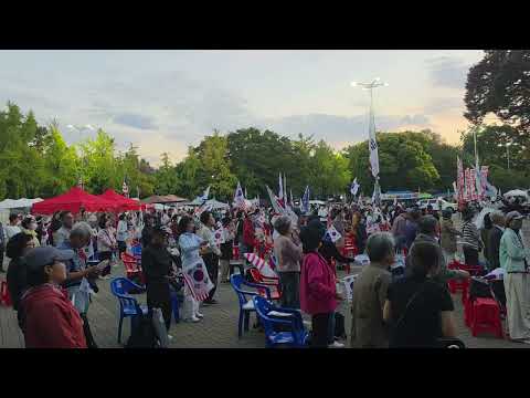 올림픽공원 애국가 제창 후 대한민국 <strong>만세</strong>