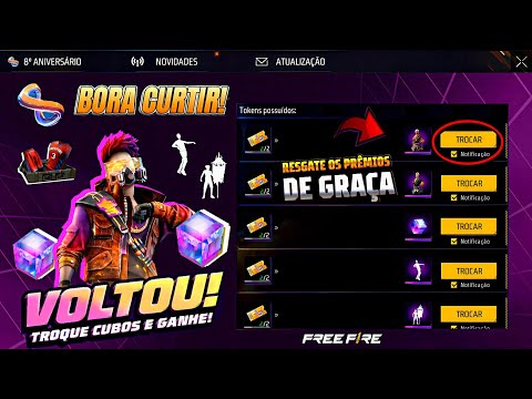 AMANHÃ?? PEGUE OS PRÊMIOS GRÁTIS, INCUBADORA PARA TODOS? RESGATE O SEU CUBO E BANDEIRÃO - FREE FIRE