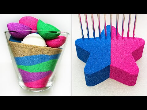 Very Satisfying and Relaxing Compilation 295 Kinetic Sand ASMR