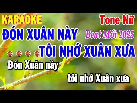 Karaoke Đón Xuân Này Tôi Nhớ Xuân Xưa Tone Nữ – Nhạc Xuân Beat Chuẩn Dễ Hát 2025