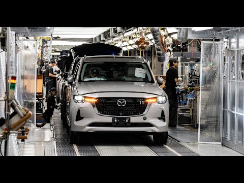 The Mazda CX-80 production line.