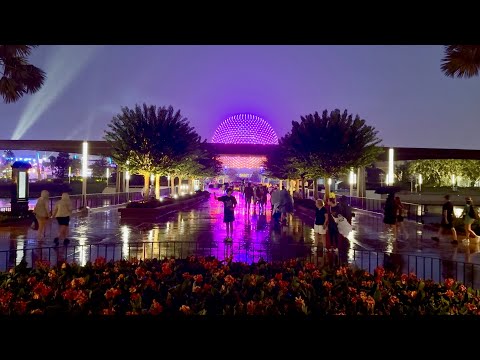 EPCOT World Showcase 2025 Rain Walkthrough at Night in 4K | Walt Disney World Florida June 2025