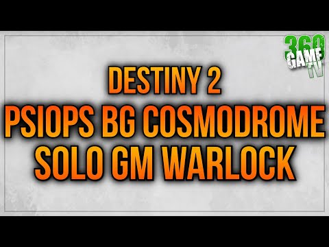 SOLO Grandmaster PsiOps BG Cosmodrome Warlock - CONSOLE - FIRST TIME - NO Commentary - Destiny 2