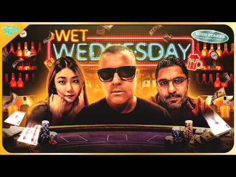 New Video from Hustler Casino Live: WET WEDNESDAY w/ DGAF, Sasababi, & Johnny - Commentary by David Tuchman