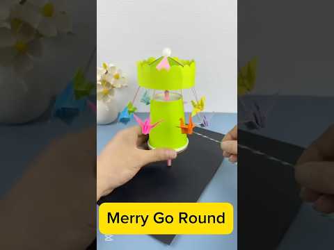 DIY Fun - Merry-Go-Round Swing for Kids | Made with Paper Glass | KidiesTime7 | Children Fun & Learn