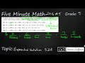 Expanded Notation and Place Value