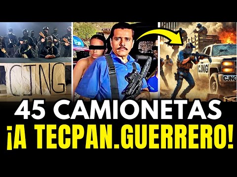 ÚLTIMA HORA🚨 CONVOY de 45 Camionetas DEL CJNG se TOPAN con MARINOS en Tecpán Guerrero