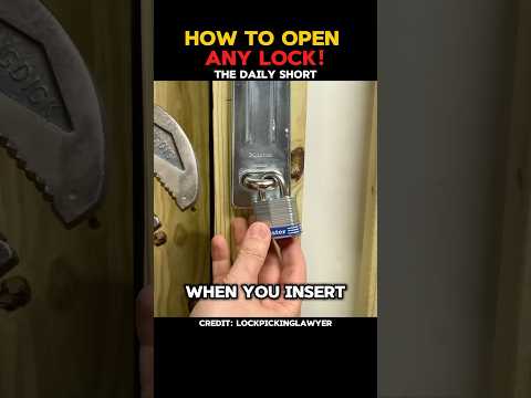 How to open any lock!