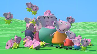 Front view of Peppa Pig Family 3D Animation 🐷🐽 Behind the Scenes! 🎬