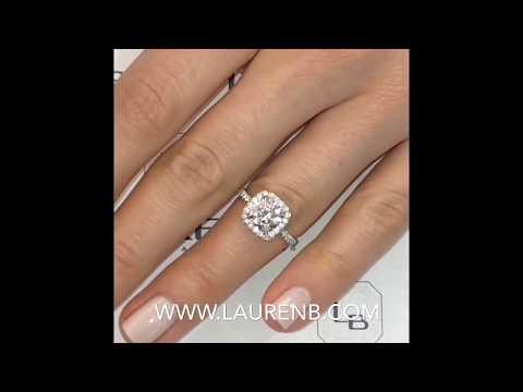 1.50 ct Round Diamond in Cushion Halo