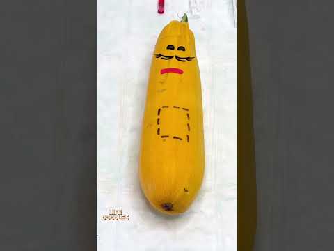 Life Doodles | fruitsurgery, Zucchini with worms 😂 #lifedoodles #fruitsurgery #doodle