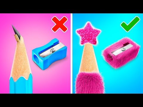 TANTANGAN SENI SEKOLAH KAYA VS BOKEK💝Kiat Parenting dan Gadget DIY 🎨 Trik Menggambar oleh 123 GO