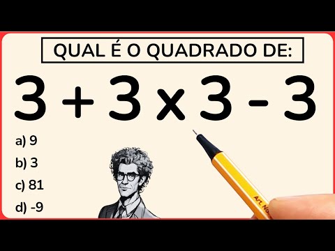 🔥4 QUESTÕES DE MATEMÁTICA BÁSICA PARA DESTRAVAR SEU CÉREBRO🧠 GRAU 1