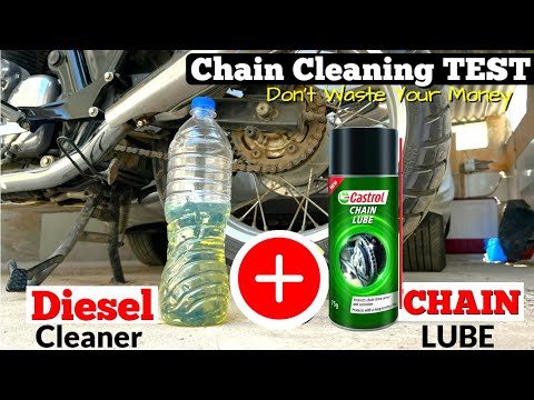 Diesel Chain Cleaning + Castrol Chain Lube - Best Combination for Motorcycle Chain