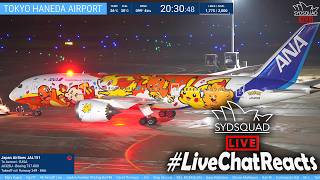 🔵#LiveChatReacts - ANA Pokemon 787 @ Tokyo Haneda with SydSquad!🔵