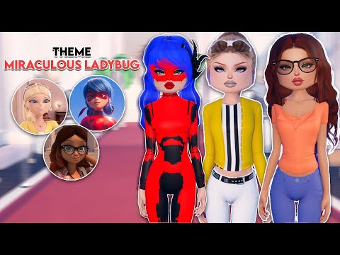 DOING ICONIC THEME MIRACULOUS LADYBUG IN DRESS TO IMPRESS #roblox