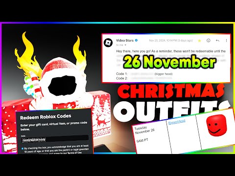 CODE For BIGGERHEAD | 100 robux contest | Christmas Outfits - PART 2