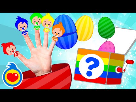 Uova a Sorpresa 🖐️🥚Della Famiglia Dita Colorate ♫ Imparare Giocando 🤍 Plim Plim - Un Eroe del Cuore