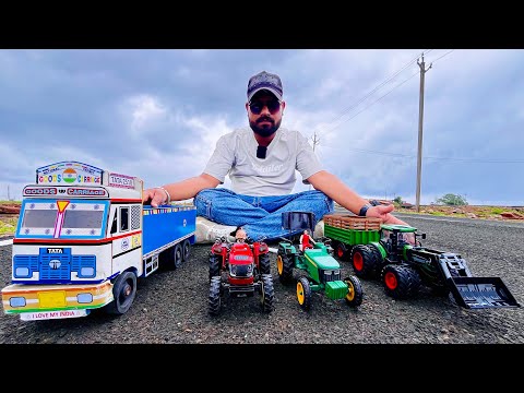 Remote Control Vehicles Unboxing | TATA Truck, Mahindra 575 Di, John Deere 5405, Tractor - Trolley |
