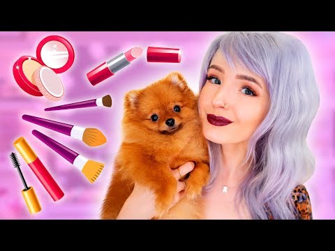 ♥МОЯ СОБАКА УПРАВЛЯЕТ МОИМ МАКИЯЖЕМ! Животные ДЕЛАЮТ Мне МЕЙК?! ♥