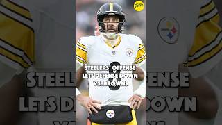 Offensive struggles undermine Steelers' defense vs. Browns