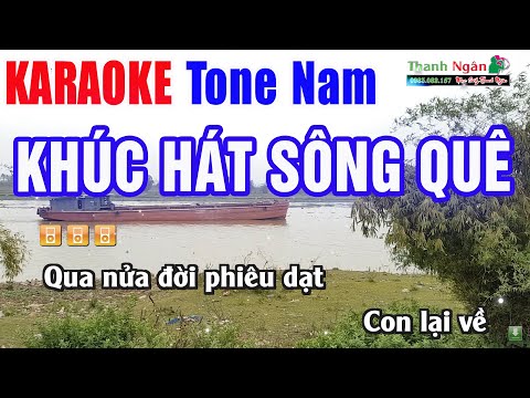 Khúc Hát Sông Quê Karaoke Tone Nam 2024 | Nhạc Sống Thanh Ngân