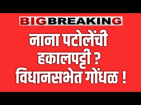 नाना पटोलेंची हकालपट्टी ! विधानसभेत मोठा गोंधळ ! DEVENDRA FADNAVIS | NANA PATOLE