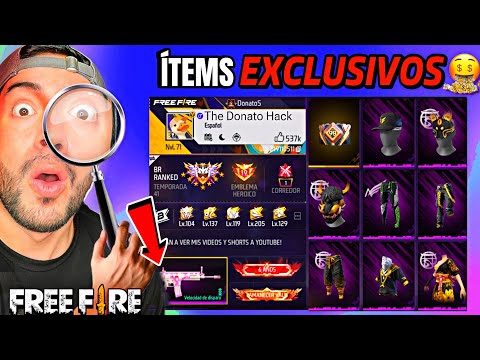 BUSQUE CUENTAS con los ITEMS mas RAROS de YOUTUBERS en FREE FIRE! - AntronixxG