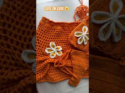 Should I make a tutorial of this set? Comment yes if I should 🤭#flowerdesign #crochetflowerpattern