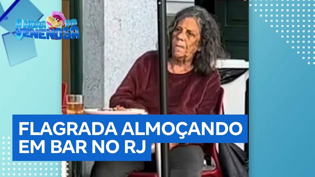 Maria Gladys é flagrada almoçando em bar do RJ e chama atenção por rosto triste