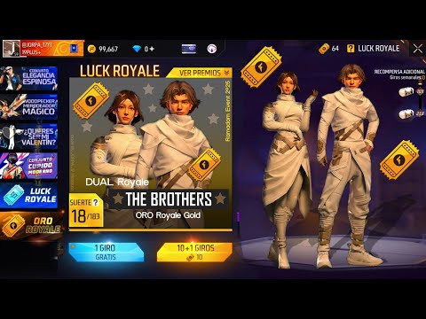 OFICIAL¡ NUEVA LUCK ROYALE DE ORO EN FREE FIRE CON 2 SKIN ÉPICA - NEXT SKIN ROYALE GOLD FF