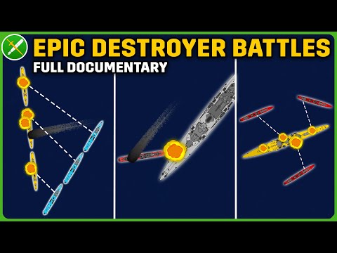 65 Minutes of Dramatic Destroyer Battles - Naval History SUPERCUT