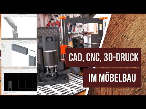 CAD, CNC und 3D-Druck im Möbelbau. Der neue Onlinekurs der Kurswerkstatt-Saar #holzwerken #cad #cnc