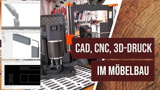 CAD, CNC und 3D-Druck im Möbelbau. Der neue Onlinekurs der Kurswerkstatt-Saar #holzwerken #cad #cnc
