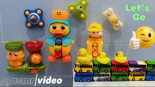 Truk Oleng ,Telolet Basuri & Tayo the Little bus | ASMR TOYS Car- Satisfying Push & Splash 💦 
