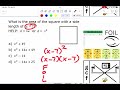 Understanding the Area of a Square and Binomials