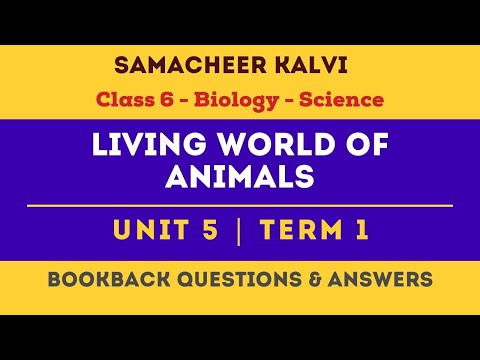 -Living World of Animals Book Back Questions, Answers | Unit 5 | Class 6 | Science | Samacheer Kalvi