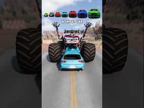 Big & Small Cars vs Monster Truck