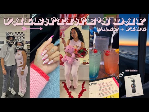 valentine's day prep + vacation vlog | nail appts, gym, new camera, go kart racing + date nights