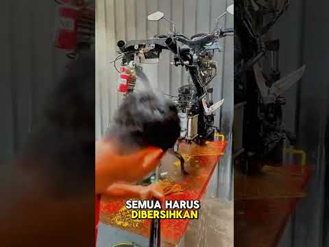 Servis + cuci motor ada yang mau ? #bengkelmotor #automobile #modifmotor #machine