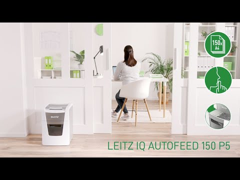 Destructeur de documents automatique et manuel (2-en-1) Leitz IQ AutoFeed Office 150 - coupe micro