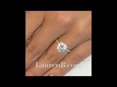 9mm Round Moissanite Gold Engagement Ring