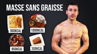 Tous mes repas pour prendre du muscle sans graisse (3,300kcal Main-Gain)