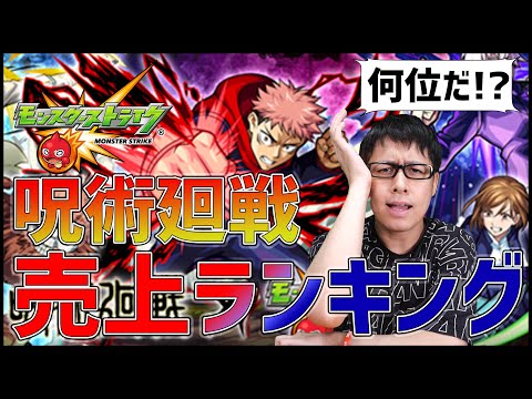 【モンスト】2021年5月『呪術廻戦コラボ』の売上ランキングが意外過ぎた...【ぎこちゃん】